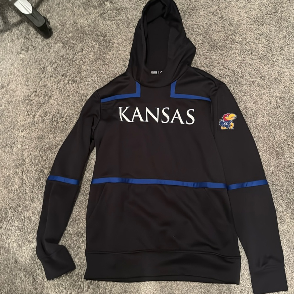 Adidas University of Kansas Limited Edition Hoodie. Mens L